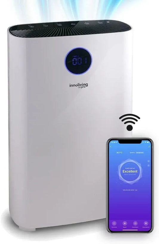 Purificatore d'aria PM 2 INN-558, Wi-Fi, 5 Smart Wi-fi Innoliving Airpro