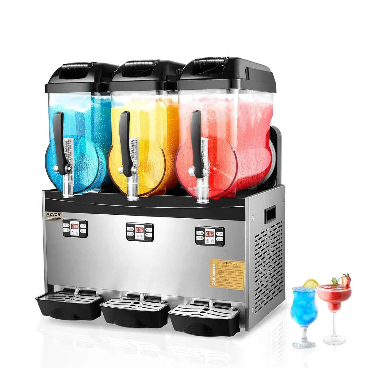 VEVOR Macchina per Bevande, 12 L, ampio serbatoio, professionale, acciaio inox, per Bevande Ghiacciate Commerciale
