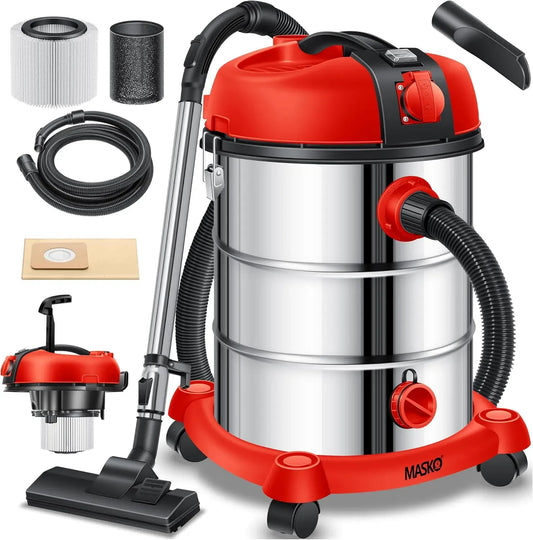 Aspirapolvere, 2300 W, industriale, acciaio inox, in acciaio inossidabile