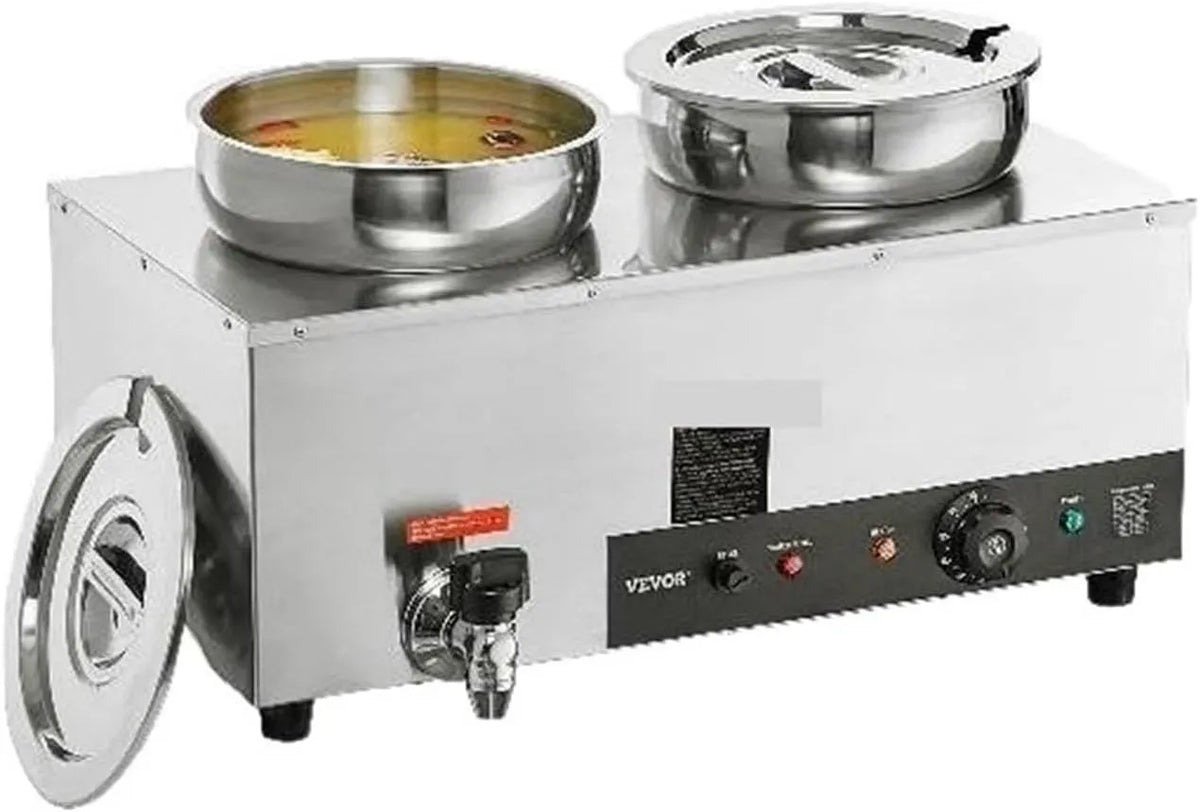Pentola e padella, 1200 W, ristoranti, acciaio inox, Scaldazuppa elettrico con 2/3/4 * 7