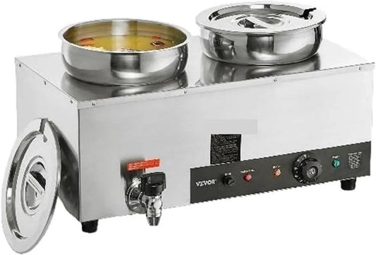 Pentola e padella, 1200 W, ristoranti, acciaio inox, Scaldazuppa elettrico con 2/3/4 * 7