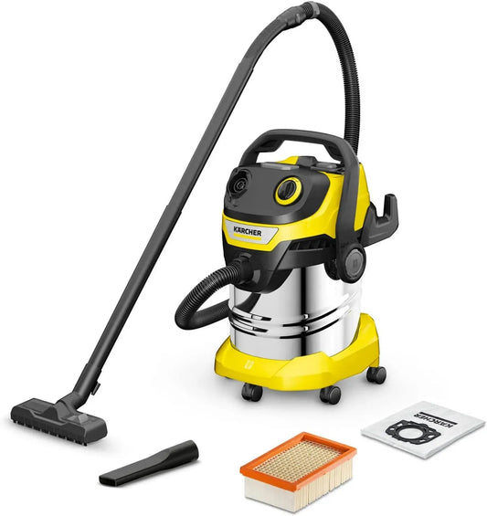 Kärcher WD 5 V-25/5/22 contenitore, filtro, 25 L, 1200 W, 2,2 m, acciaio inox