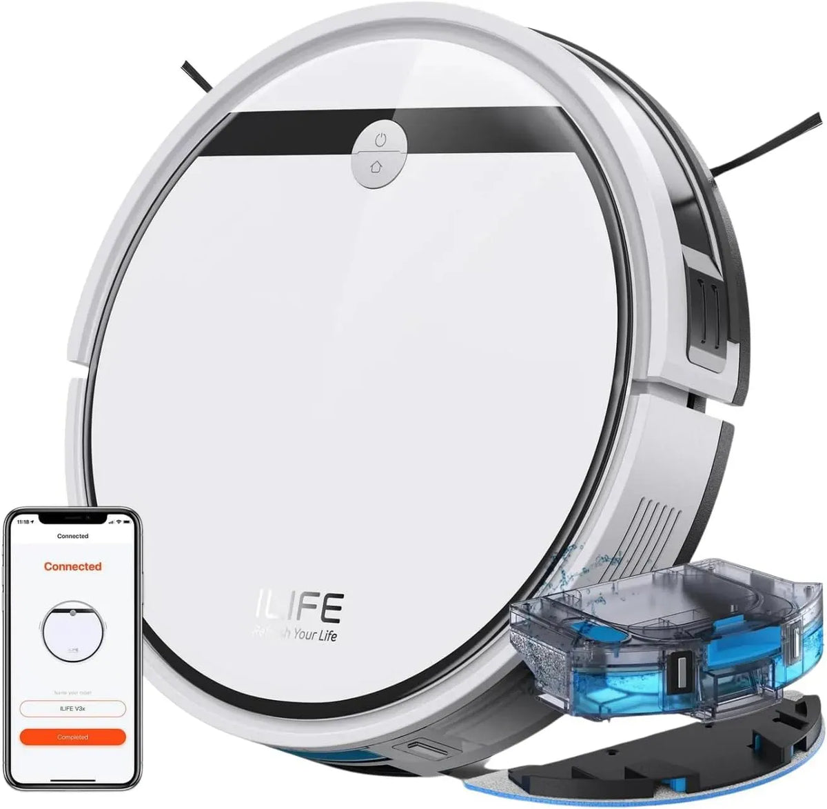 Aspirapolvere, ILIFE V3x, bianco, peli e tappeti a pelo basso